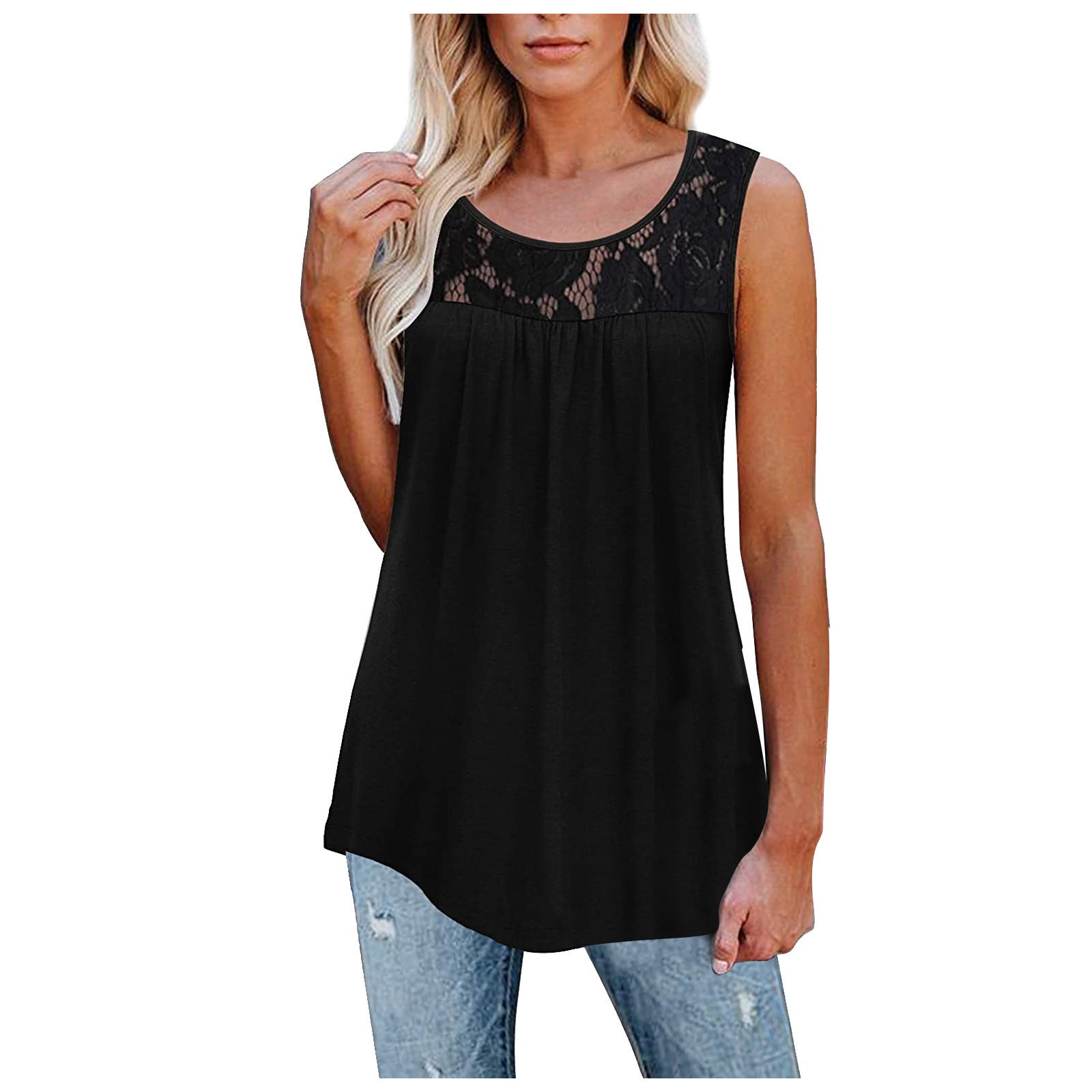 Dames Zomer Tanktop Losse O-hals – Ademend en Lichtgewicht Casual Top