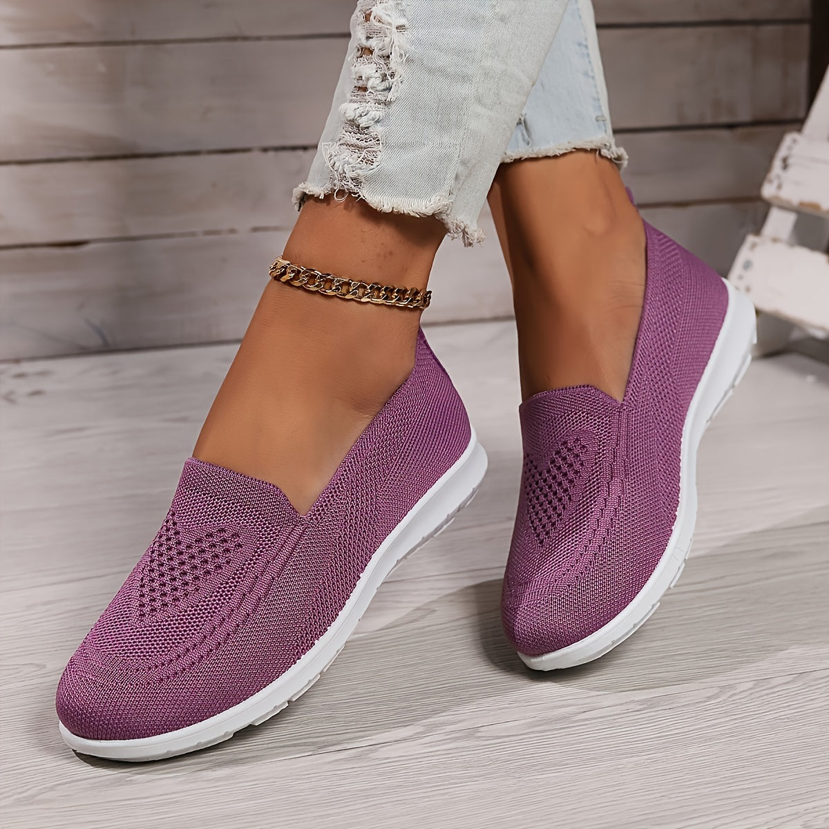 Iva Dames Instappers – Comfortabele Ademende Slip-On Zomerschoenen