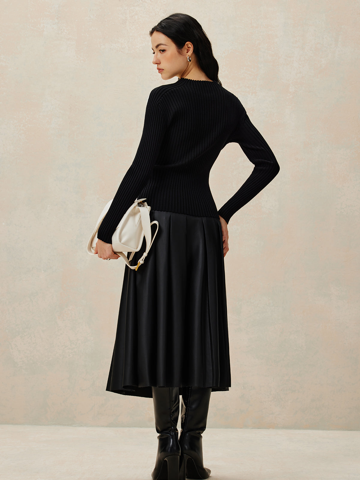 Dames Top met Contrasterende Mouwen | Elegant & Flatterend Design