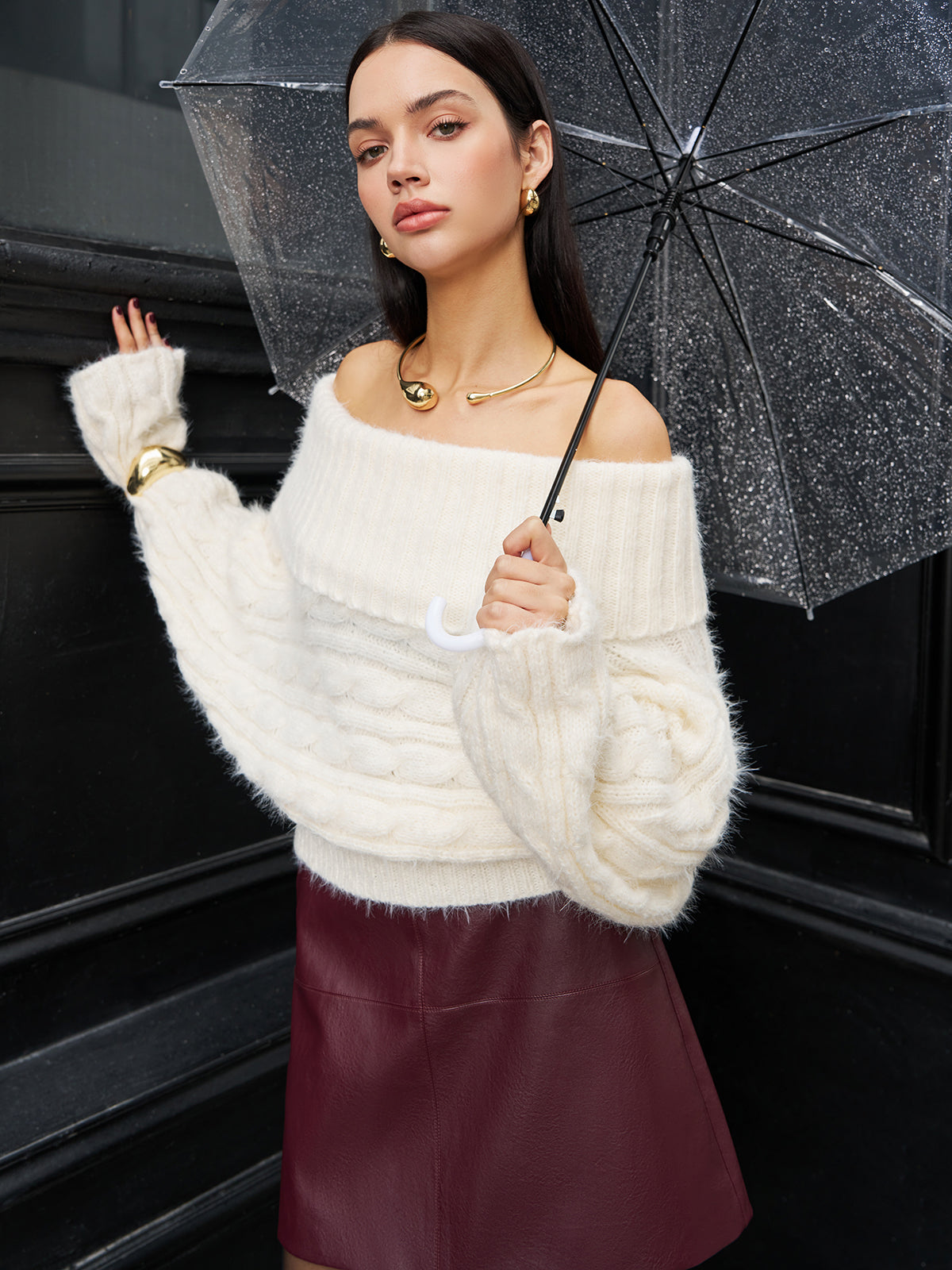 Off-Shoulder Trui | Zacht & Feminin | Perfect voor Herfstige Momenten