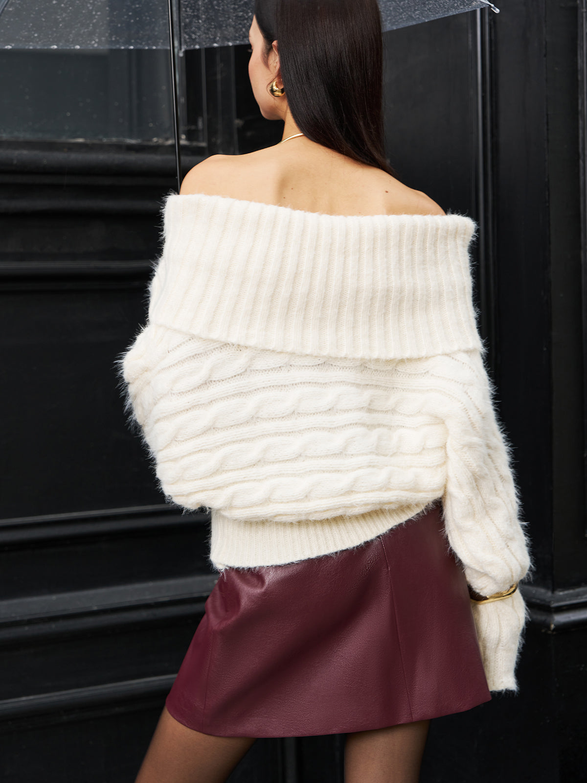 Off-Shoulder Trui | Zacht & Feminin | Perfect voor Herfstige Momenten