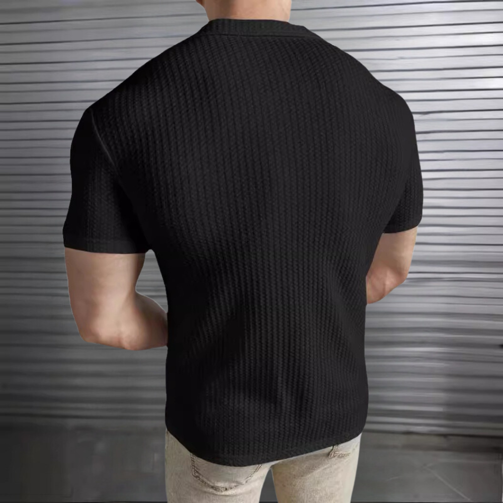 Mason – Ademend Gebreid Herenoverhemd met Stijlvolle Look