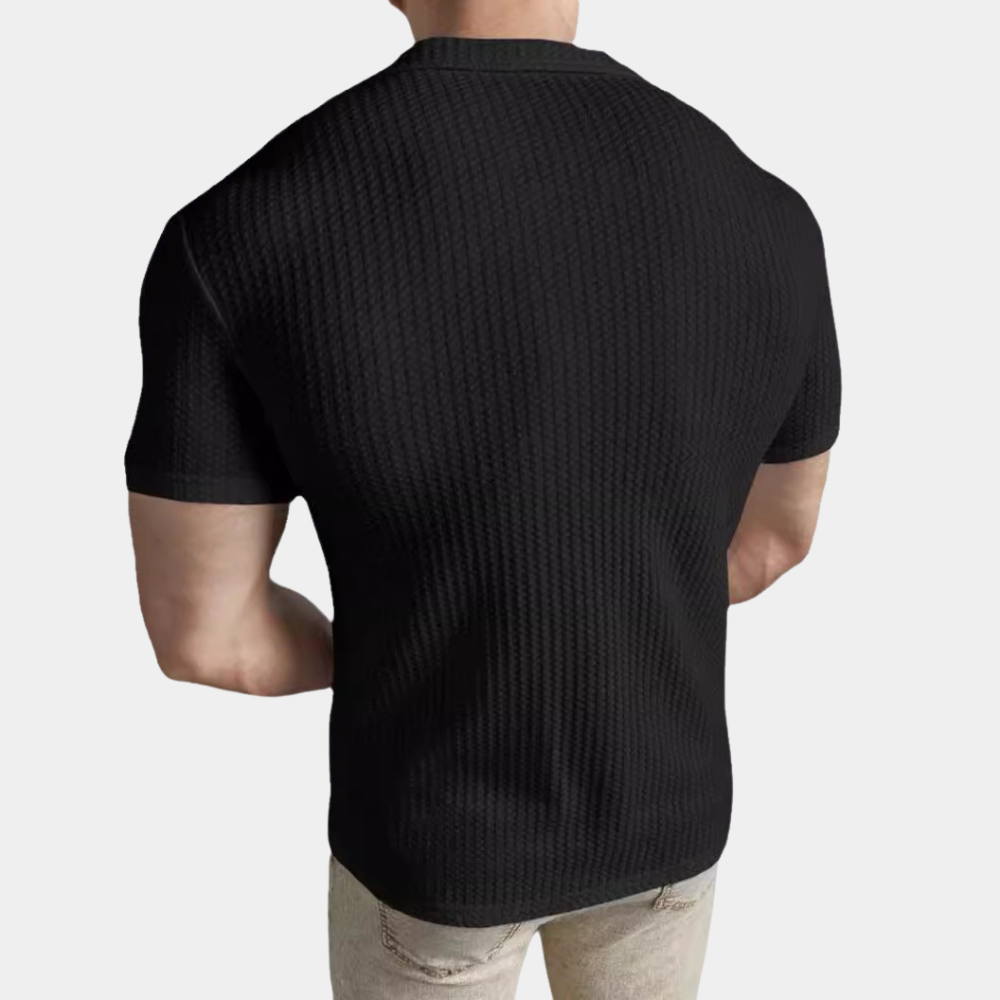 Mason – Ademend Gebreid Herenoverhemd met Stijlvolle Look