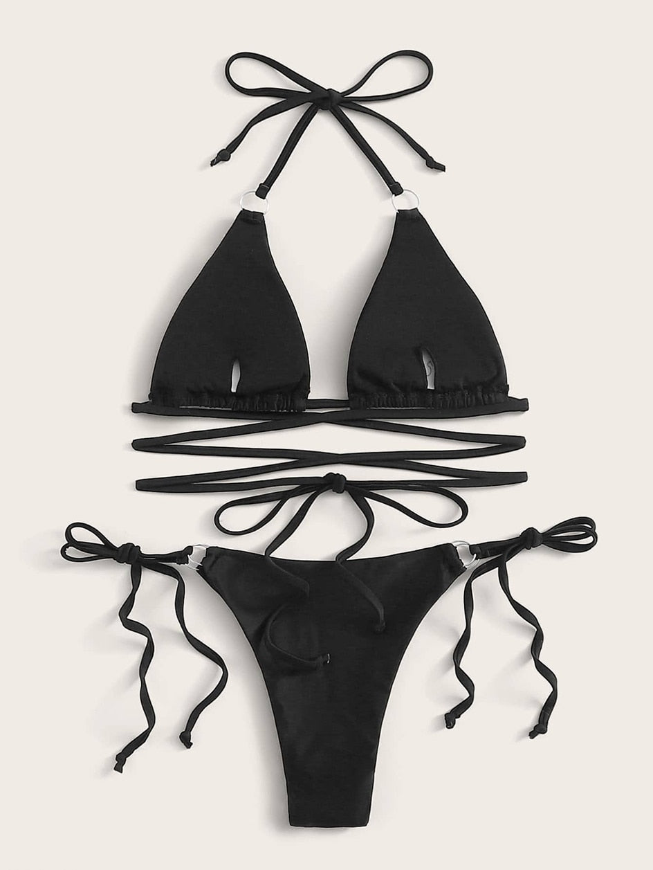 Syl Criss Cross Bikini – Elegant, Stijlvol en Zelfverzekerd op het Strand