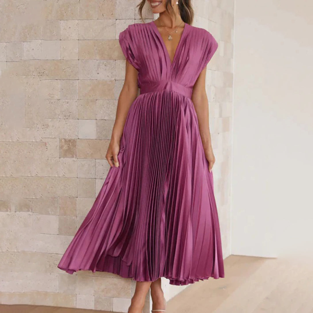 VILHELMINA – Elegante Zomerse Maxi Jurk | Luchtige Luxe in Levendige Kleuren