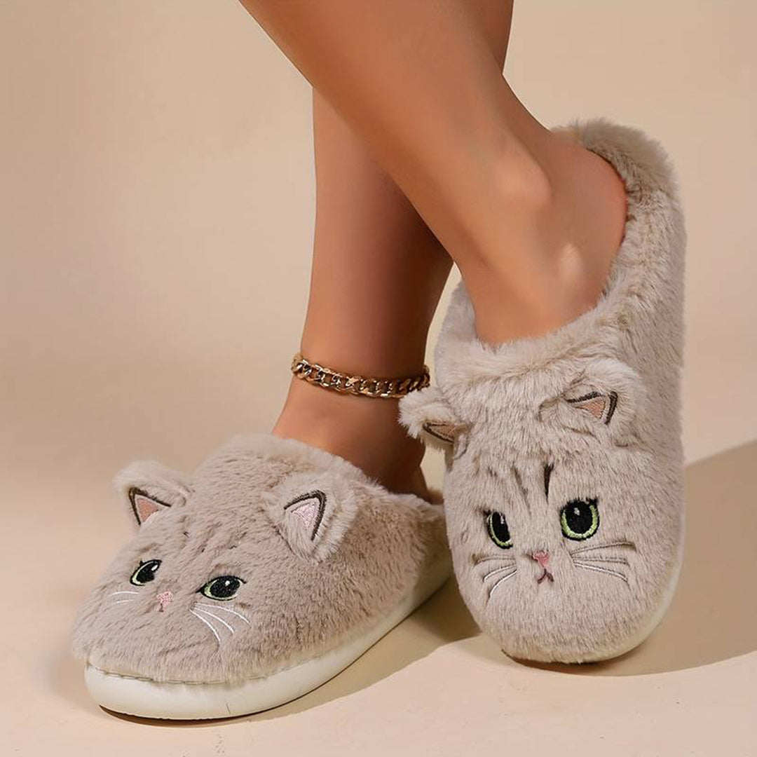 LIVI – Warme Kattenpantoffels voor Dames | Schattig, Zacht en Super Comfortabel