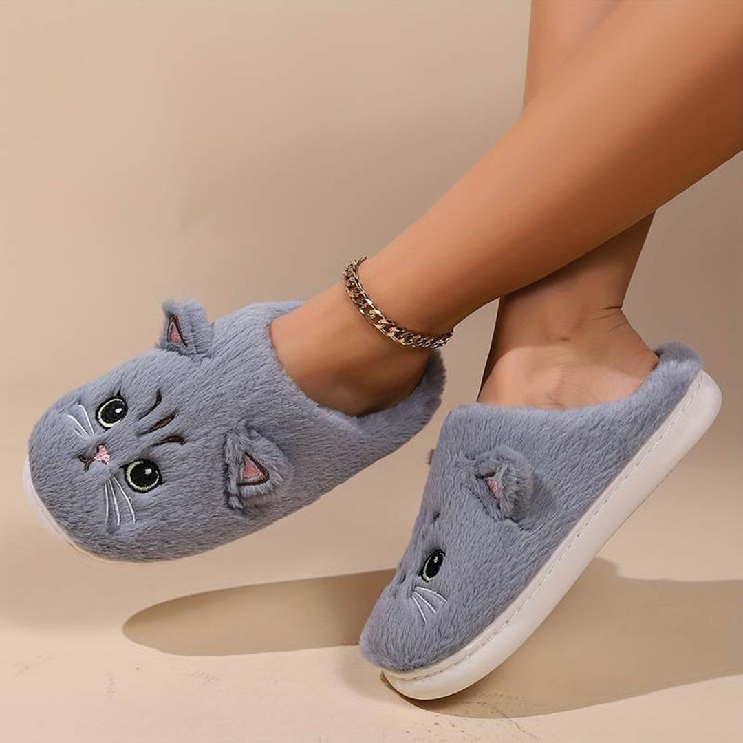 LIVI – Warme Kattenpantoffels voor Dames | Schattig, Zacht en Super Comfortabel