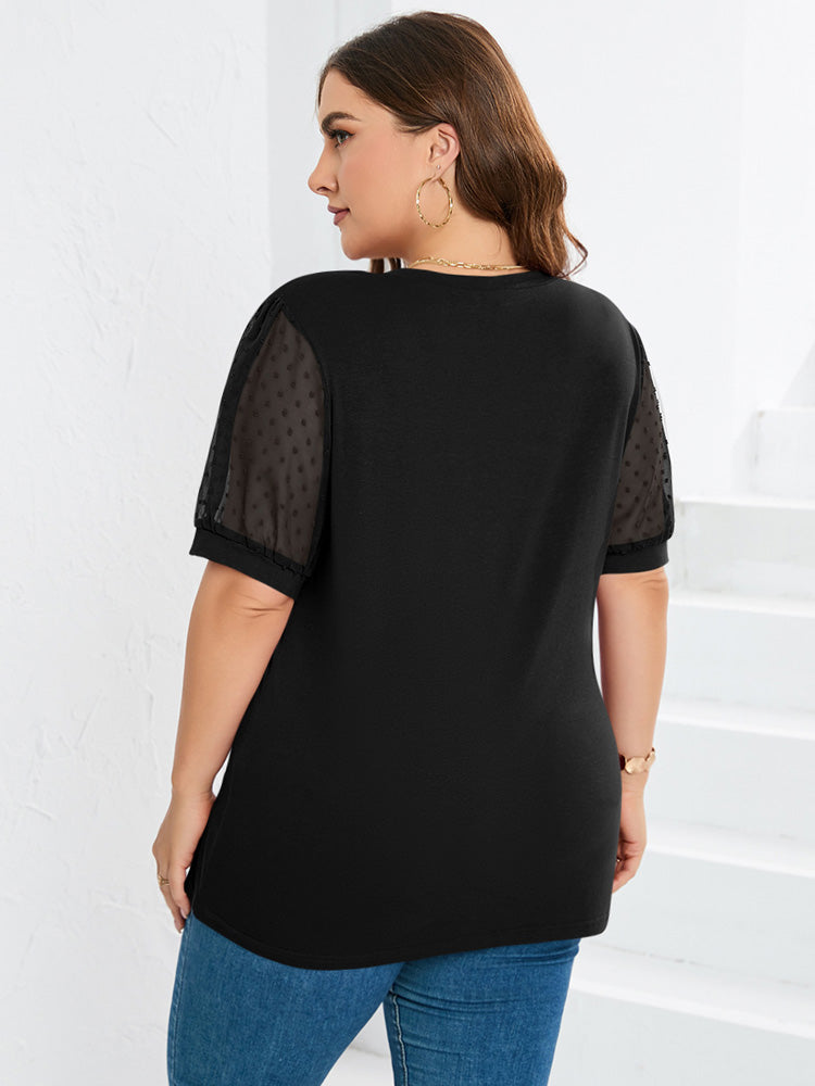Arden™ | Dames top met V-hals en textuurmouwen – stijlvol en comfortabel