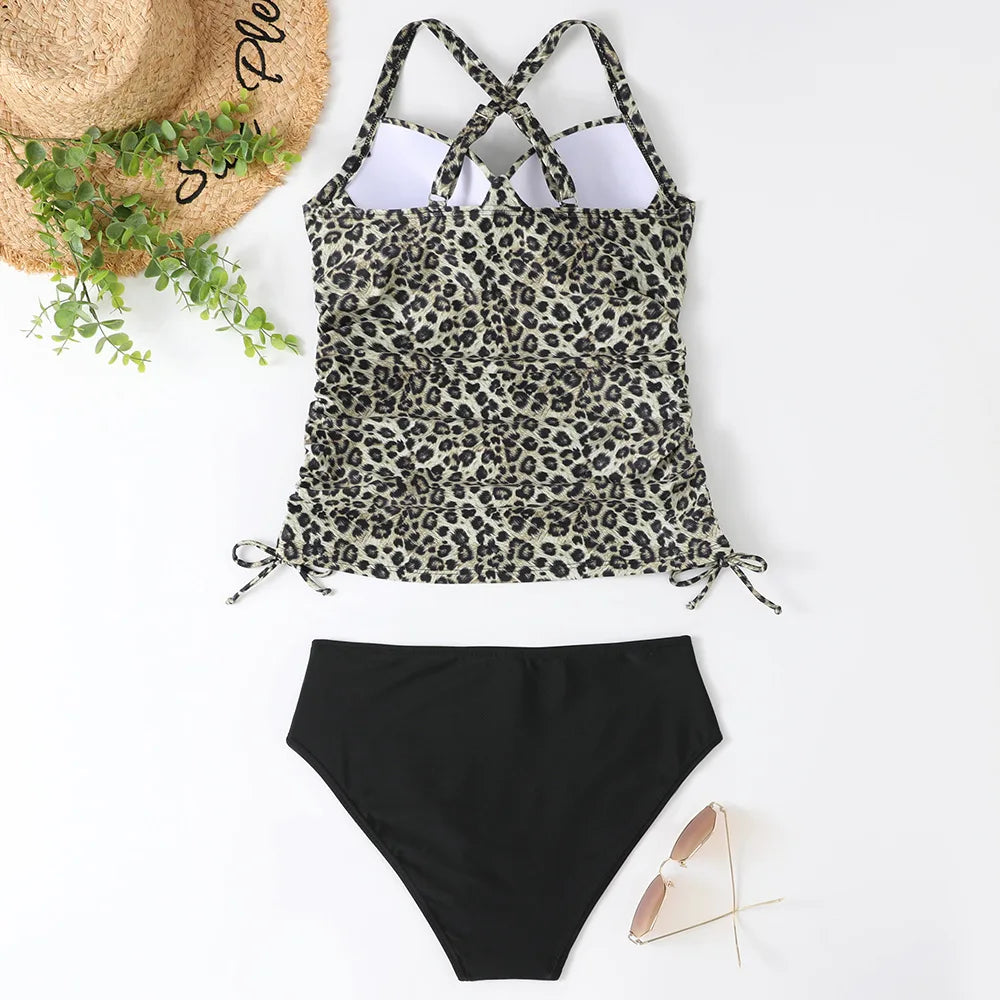 Sophie | Gestreepte Tankini Set met Short | Comfortabel & Flatterend | Perfect voor Strand & Zwembad