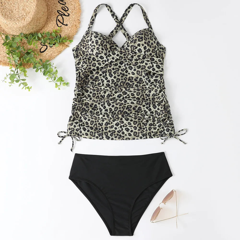 Sophie | Gestreepte Tankini Set met Short | Comfortabel & Flatterend | Perfect voor Strand & Zwembad