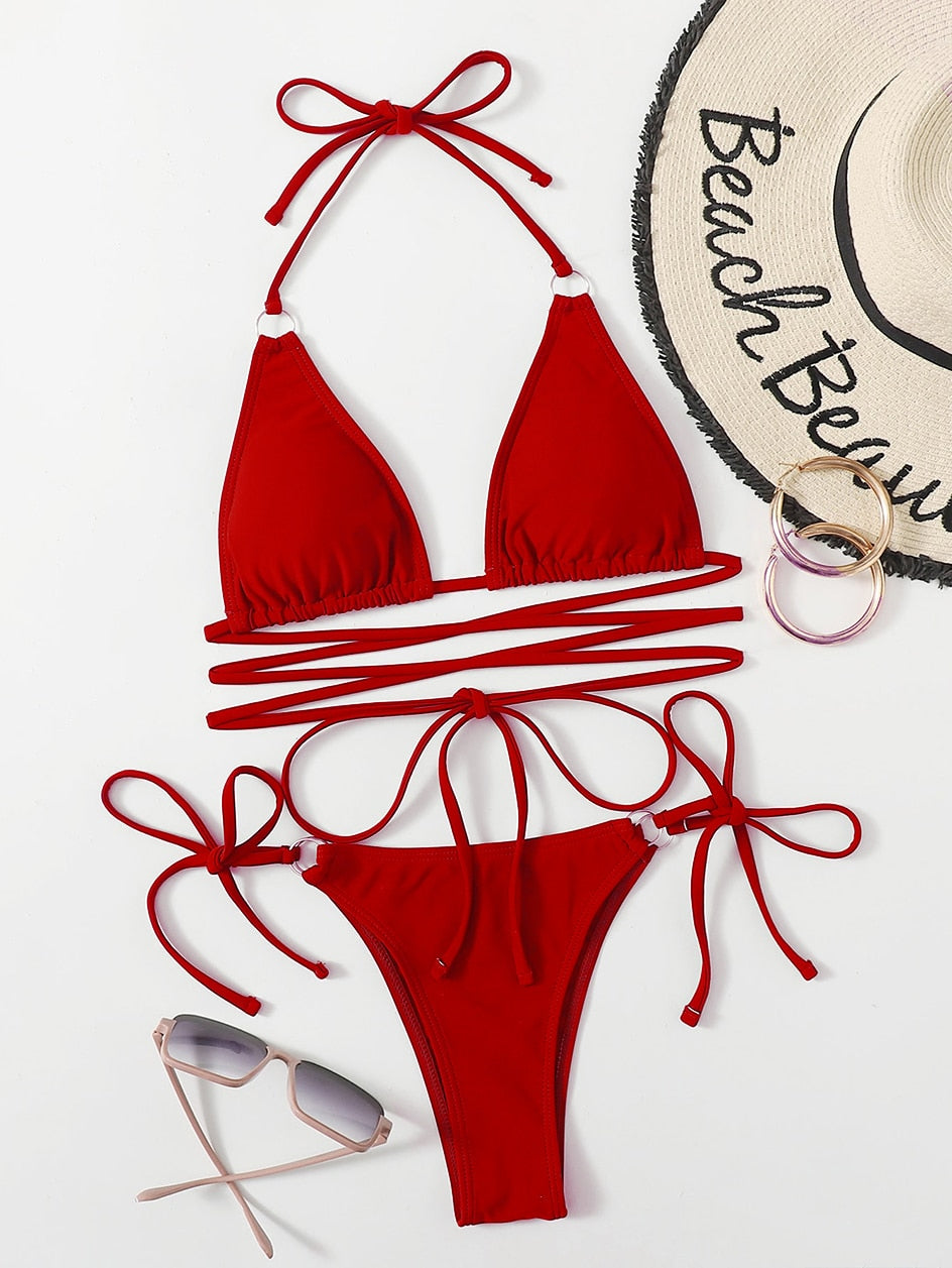 Syl Criss Cross Bikini – Elegant, Stijlvol en Zelfverzekerd op het Strand