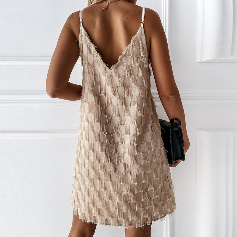 Mini Jurk met Kwastjes | Hoge Taille | Lente Zomer
