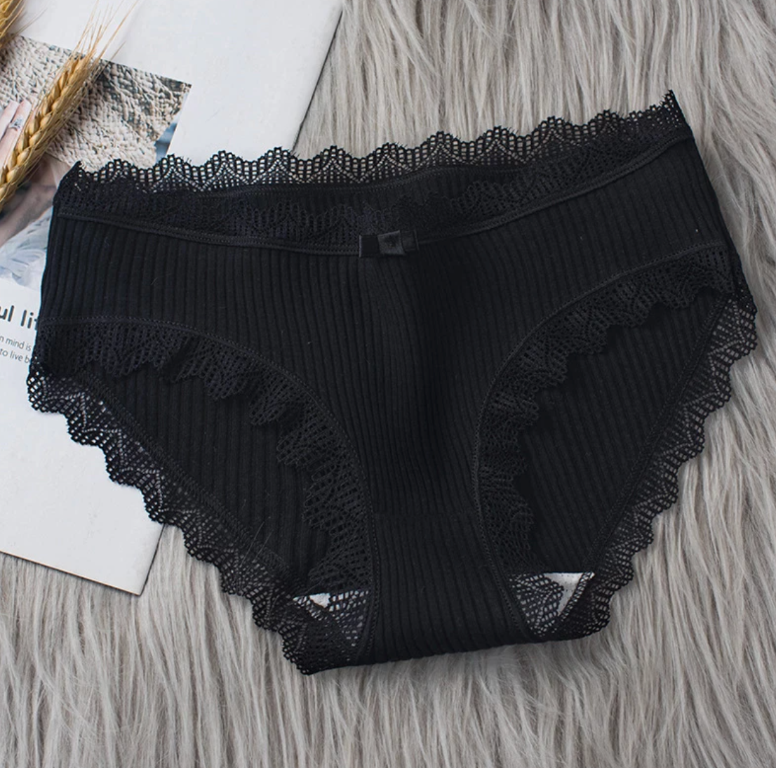 Slipjes Set – 3x Lage Taille Kanten Slipjes voor Vrouwen