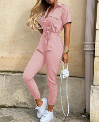 Button Down Jumpsuit voor Dames – Stijlvolle en Comfortabele Outfit voor Elke Gelegenheid