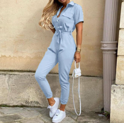 Button Down Jumpsuit voor Dames – Stijlvolle en Comfortabele Outfit voor Elke Gelegenheid