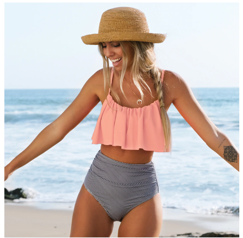 Belle Mae Bikini – Kleurrijk, Vrouwelijk en Comfortabel met Ruches