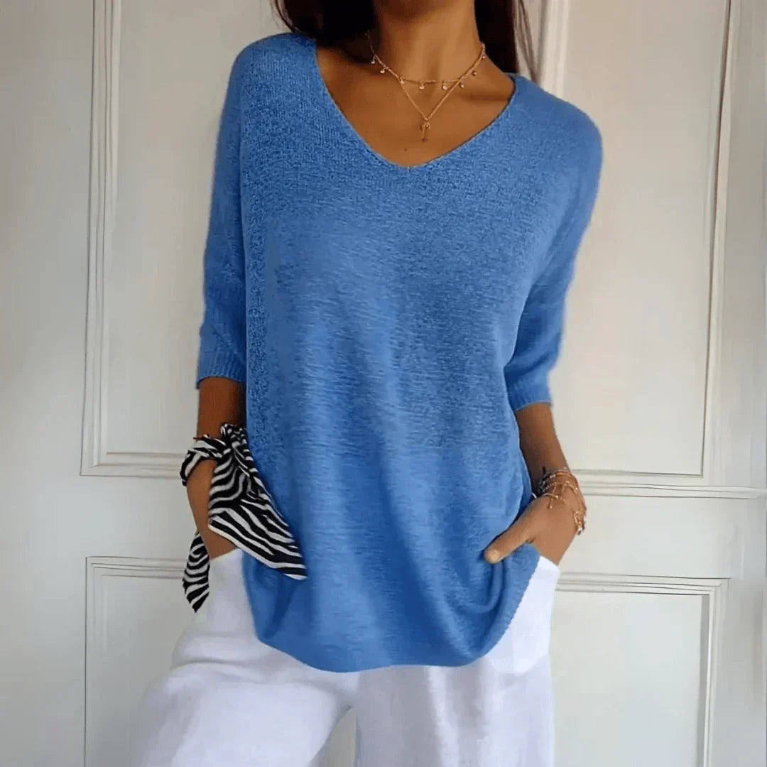 Julia – Comfortabele en Stijlvolle Relaxte Top voor Dames