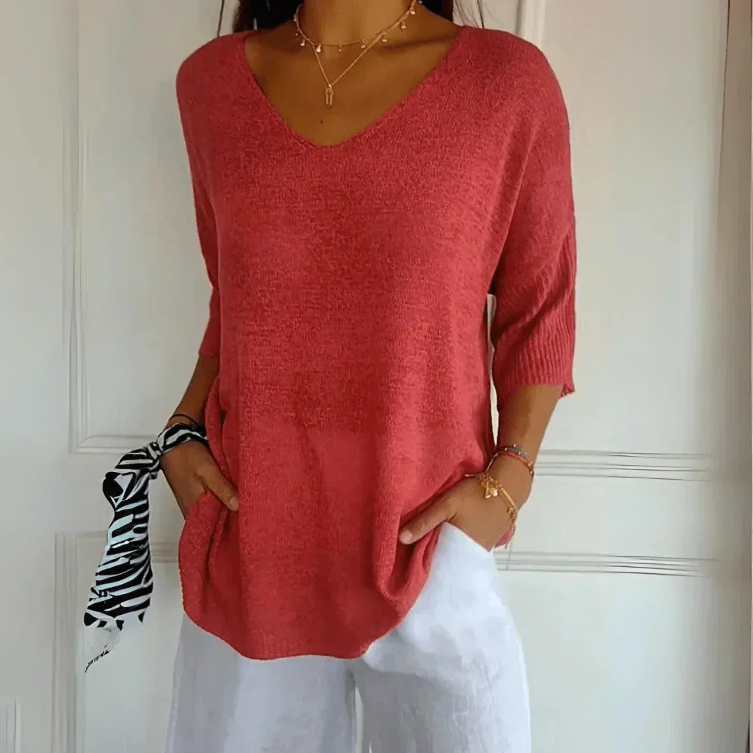 Julia – Comfortabele en Stijlvolle Relaxte Top voor Dames
