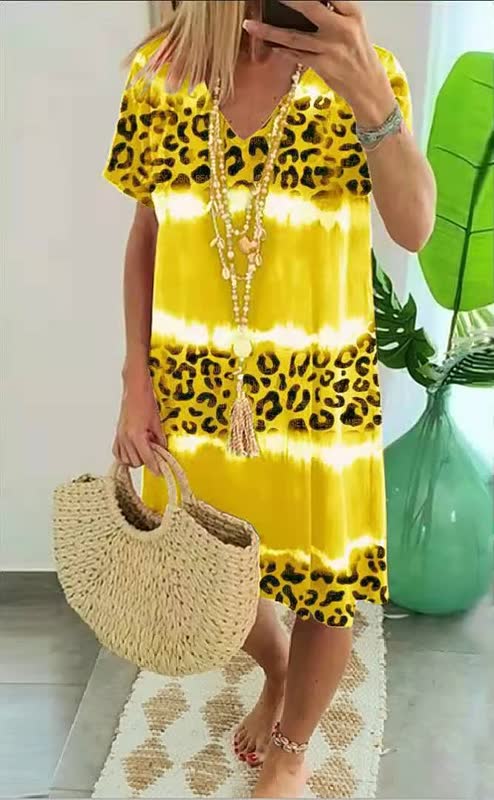LEONA – Luchtige V-Hals Zomerjurk | Comfort Meets Wild Elegance