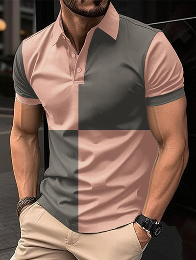 Polo homme avec surpiqûres et col rabattu - Élégant et confortable