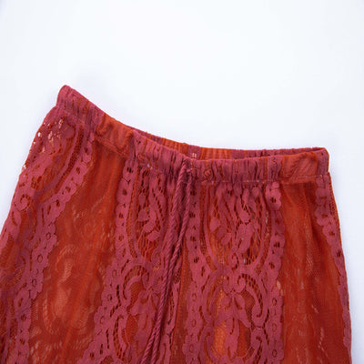 Lace Orange Pants for Women – Elegance and Feminine Style in One