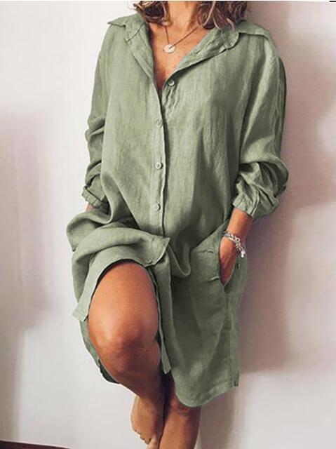 SOPHIE | Oversized Dames Shirtjurk – Casual met Knoopsluiting