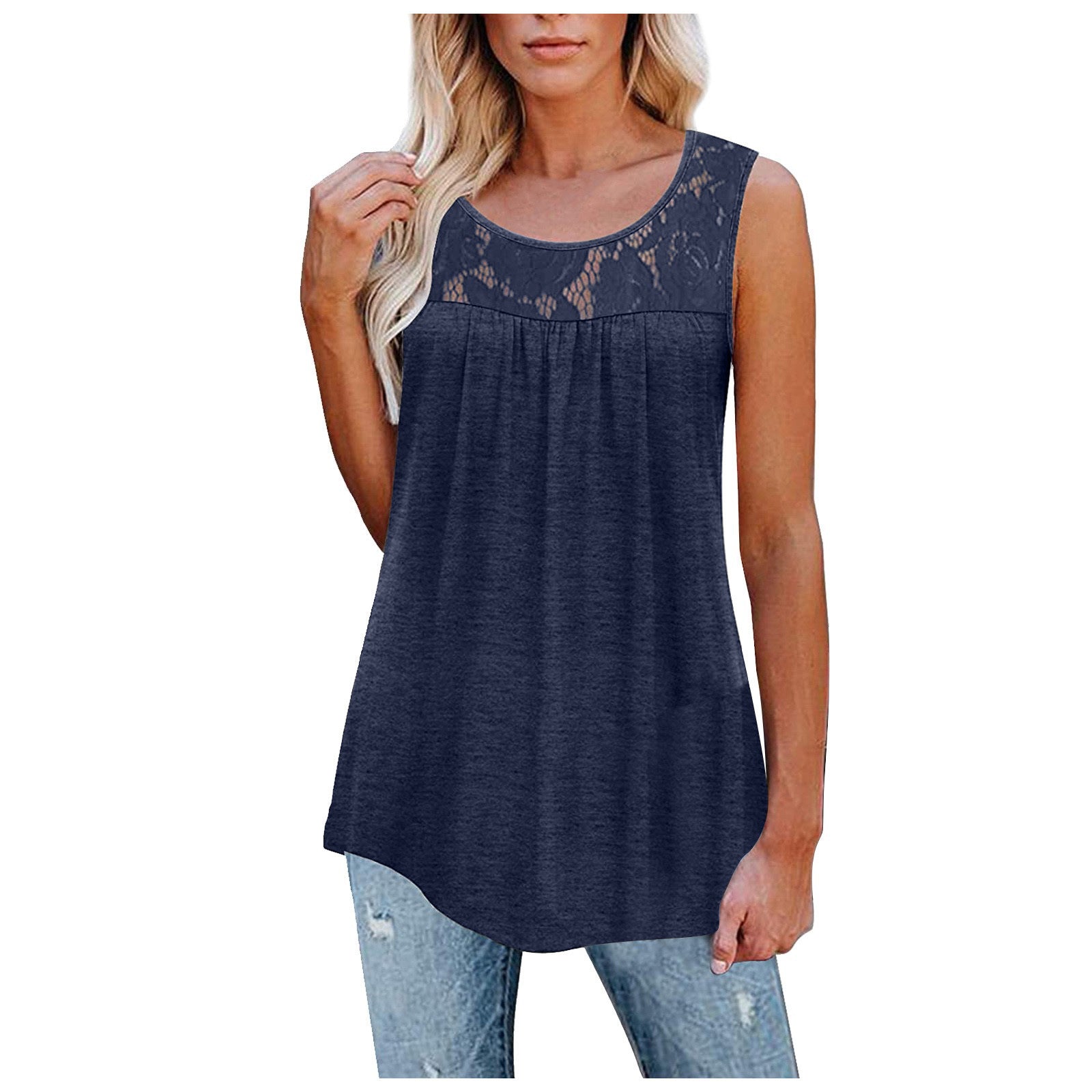 Dames Zomer Tanktop Losse O-hals – Ademend en Lichtgewicht Casual Top