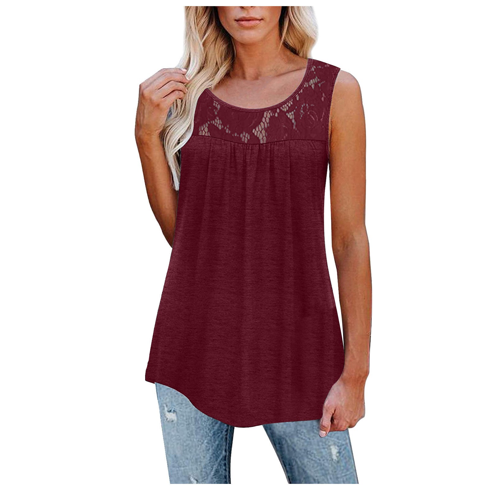 Dames Zomer Tanktop Losse O-hals – Ademend en Lichtgewicht Casual Top