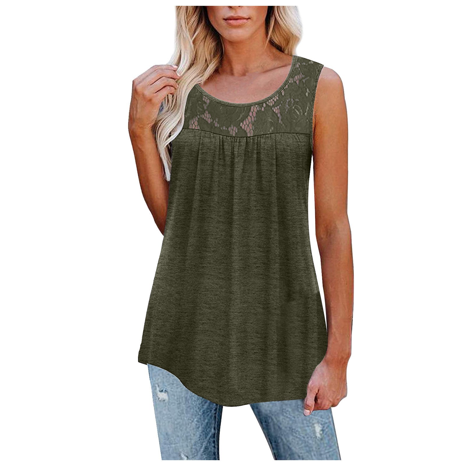 Dames Zomer Tanktop Losse O-hals – Ademend en Lichtgewicht Casual Top