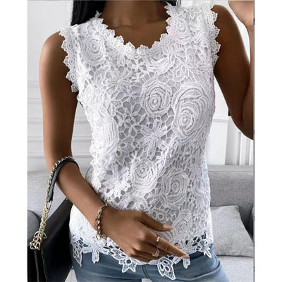 Floral Lace Vest for Women - Summer Tops