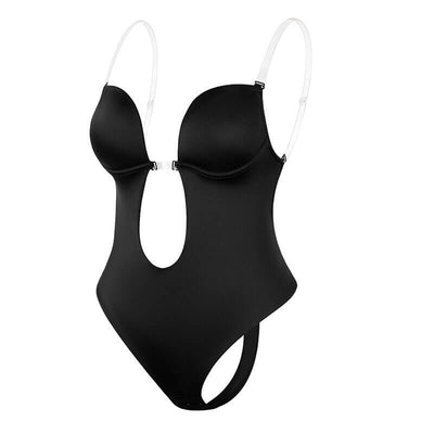 Soutien-gorge gainant invisible dos nu pour femme avec décolleté en V profond et dos ouvert