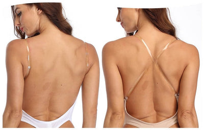 Soutien-gorge gainant invisible dos nu pour femme avec décolleté en V profond et dos ouvert
