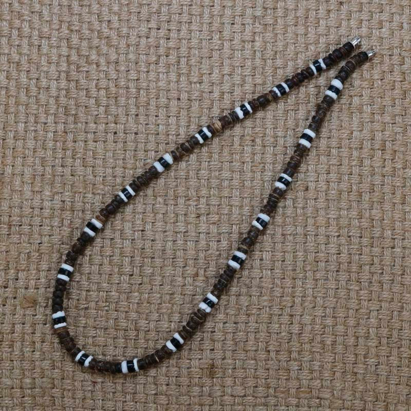 Men's Tribal Ethnic Coconut Shell Necklace - Natural and Authentic Style