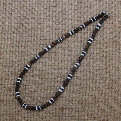 Men's Tribal Ethnic Coconut Shell Necklace - Natural and Authentic Style