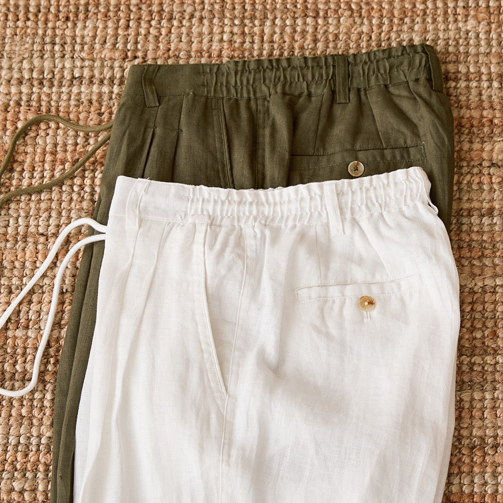 Men's Summer Elastic Waist Casual Pants - Comfortable and Stylish