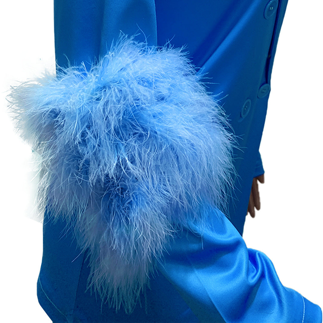 ELARA | Luxury Blazer Set with Feathers – Elegant and Stylish
