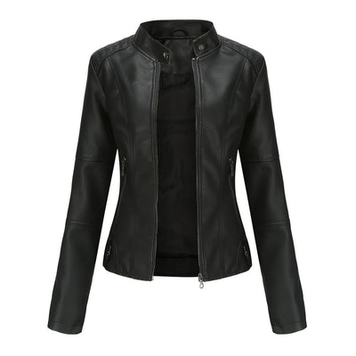 Sloan | Leren Dames Bikerjack – Tijdloze Cool Met Een Vrouwelijke Edge