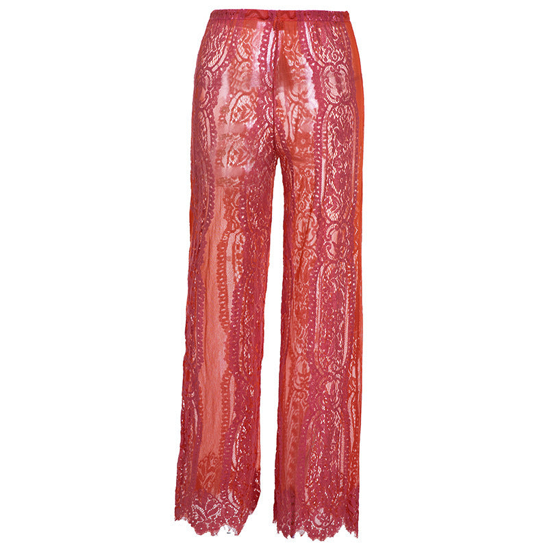 Lace Orange Pants for Women – Elegance and Feminine Style in One
