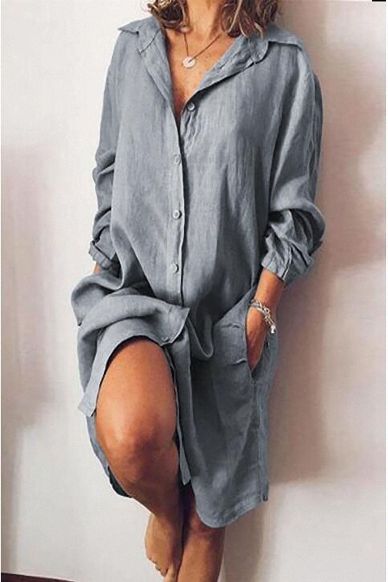 SOPHIE | Oversized Dames Shirtjurk – Casual met Knoopsluiting