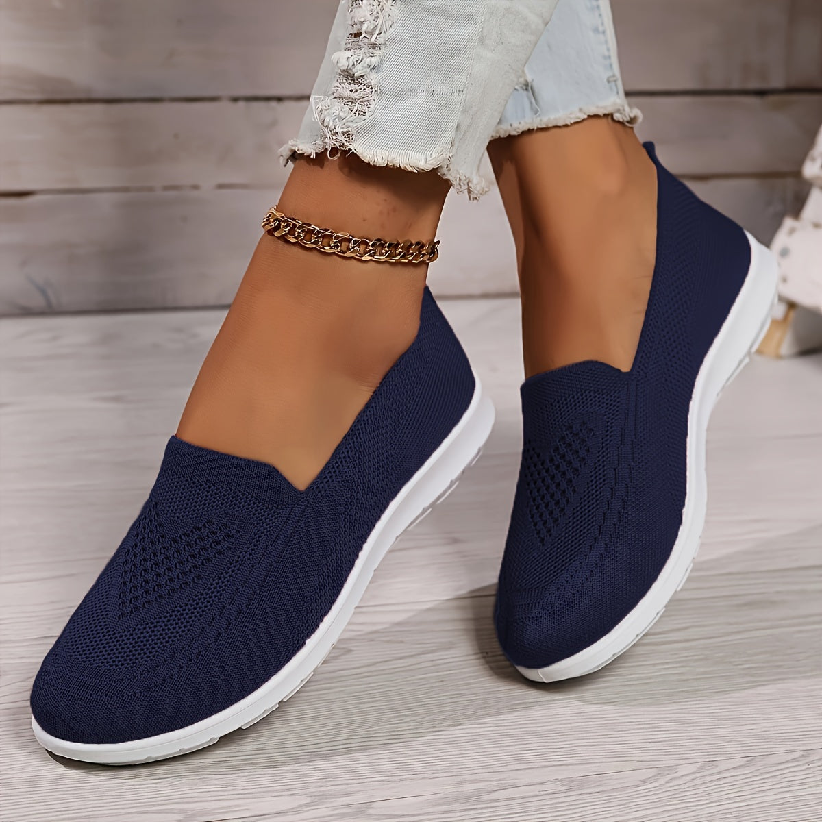 Iva Dames Instappers – Comfortabele Ademende Slip-On Zomerschoenen