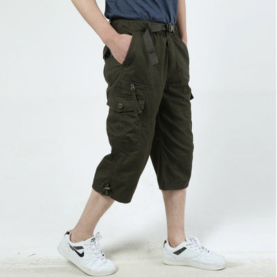 Men's Summer Cropped Pants - Loose Shorts for Comfort and Style