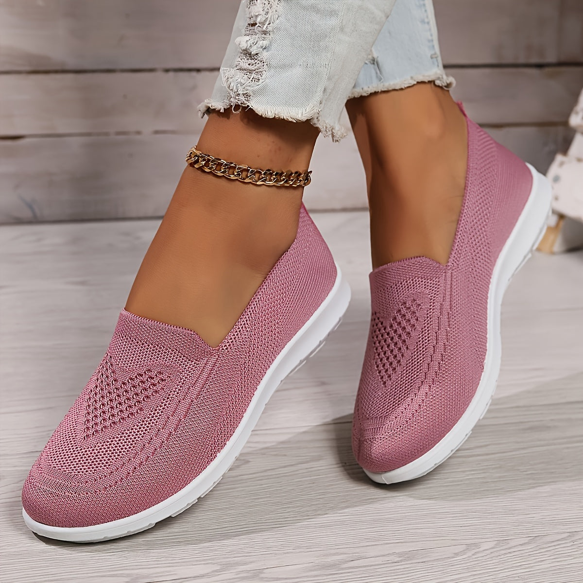 Iva Dames Instappers – Comfortabele Ademende Slip-On Zomerschoenen