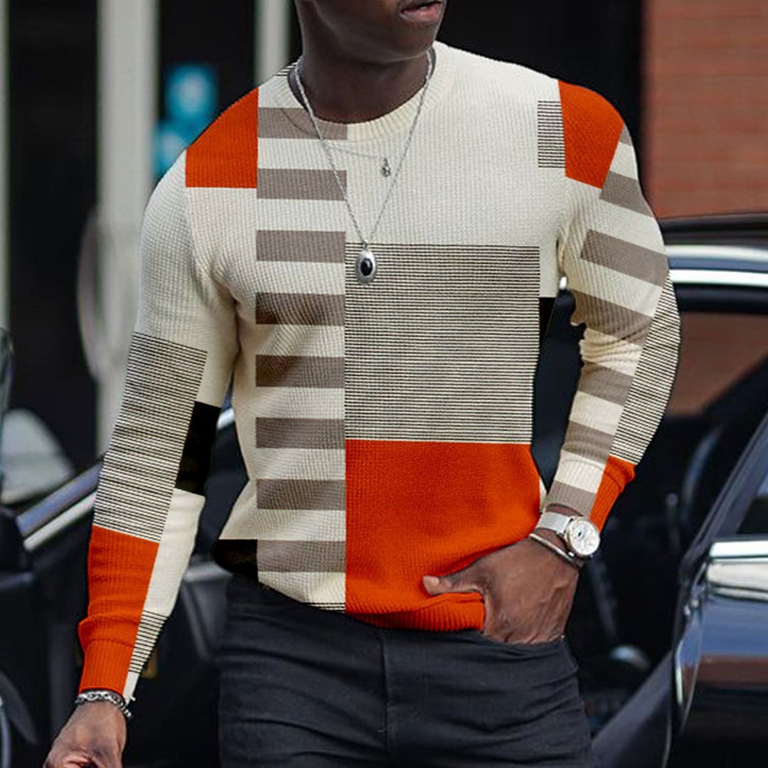 Pull pour homme - Haut à manches longues décontracté et tendance