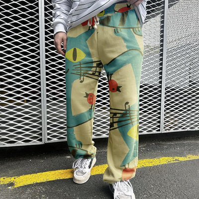 Men's Summer Print Loose Trousers - Comfortable Summer Chino