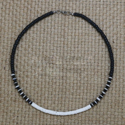 Men's Tribal Ethnic Coconut Shell Necklace - Natural and Authentic Style
