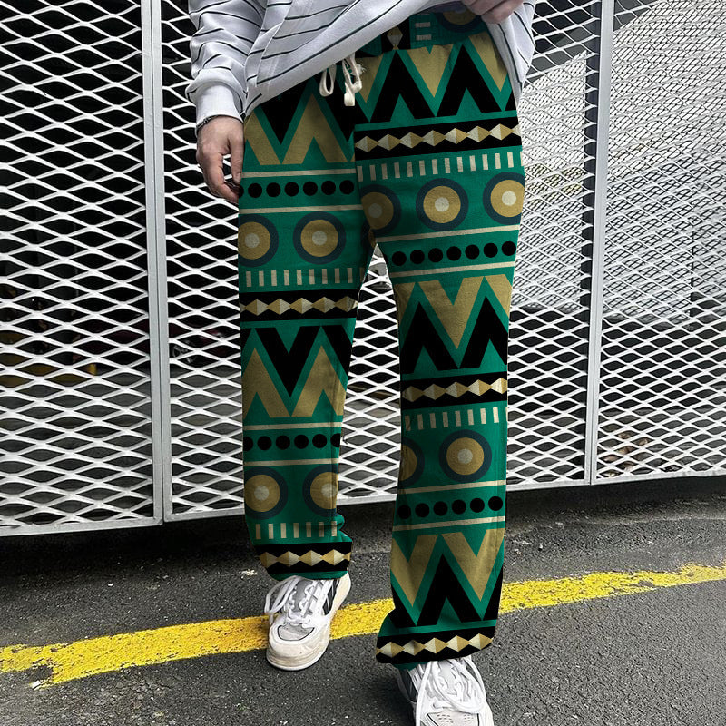 Men's Summer Print Loose Trousers - Comfortable Summer Chino