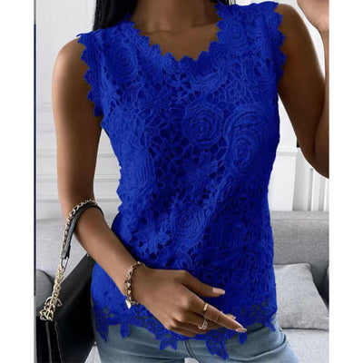 Floral Lace Vest for Women - Summer Tops