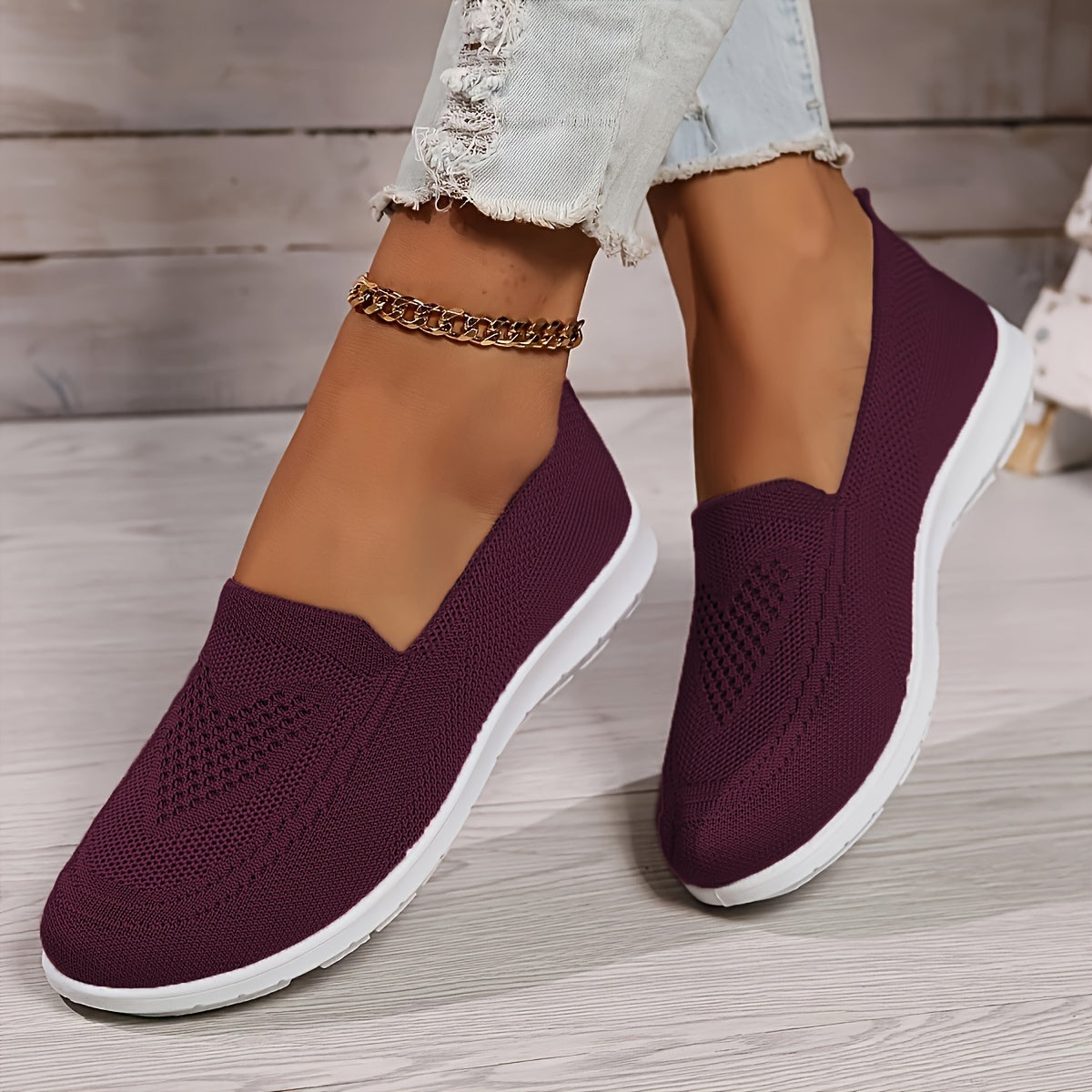 Iva Dames Instappers – Comfortabele Ademende Slip-On Zomerschoenen