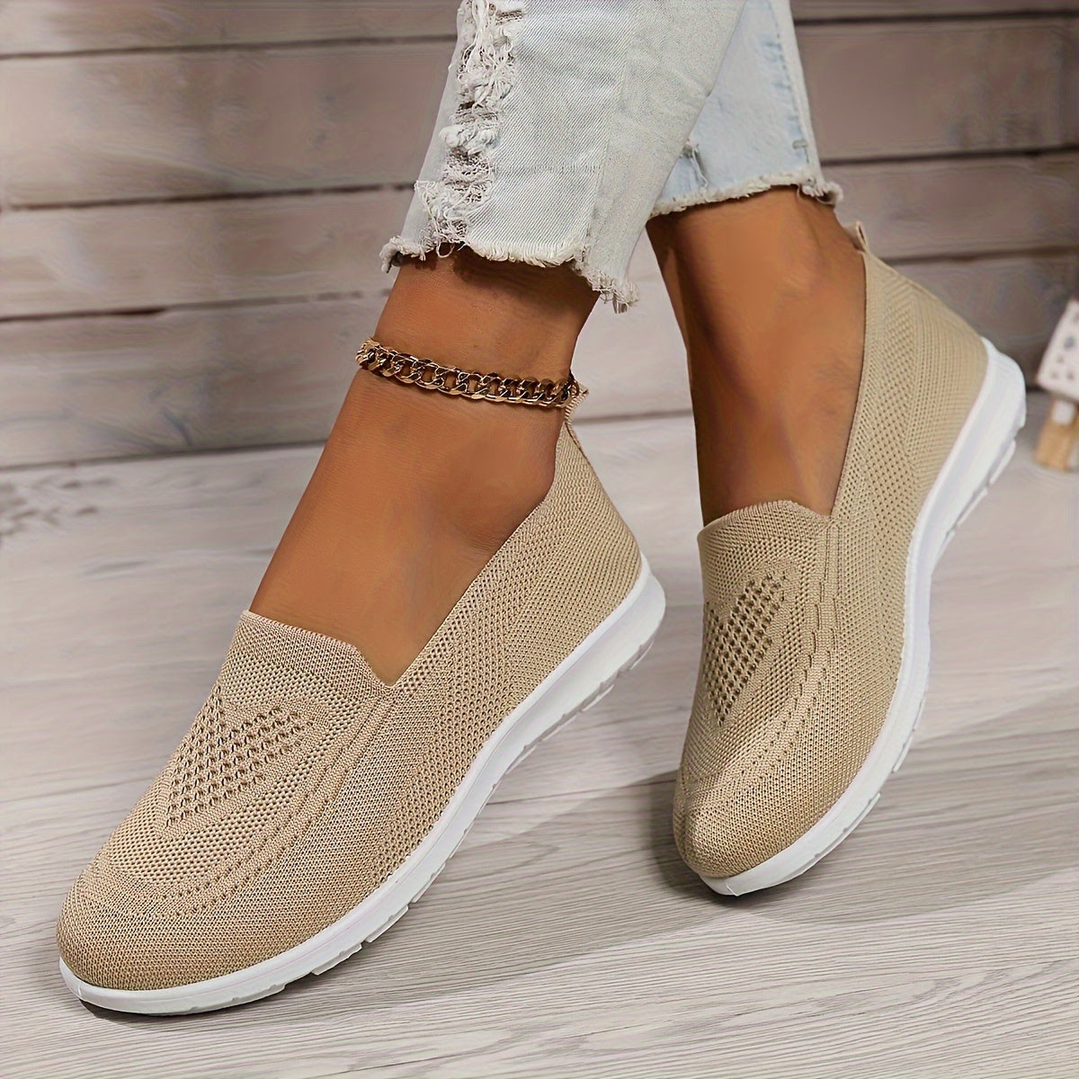 Iva Dames Instappers – Comfortabele Ademende Slip-On Zomerschoenen