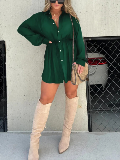 Jessica Satijnen Romper Jurk - Trendy en Elegante Stijl